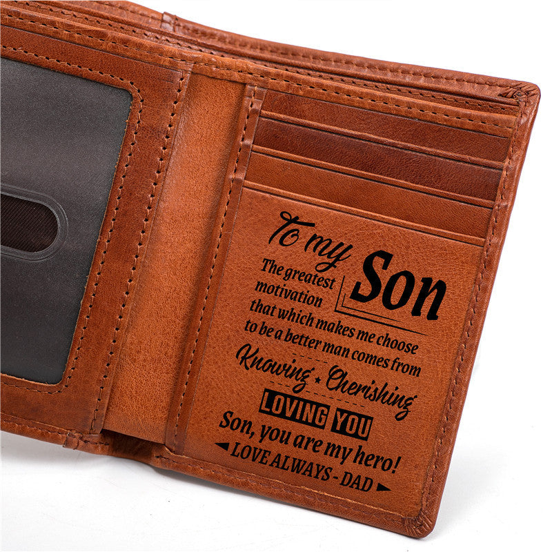 Men's Layer Cow Vegetable Tanned Leather Genuine Men's Wallets