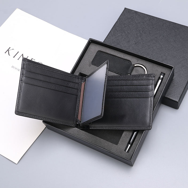 Men's Gift Suit Leather Ticket Short Men's Wallets