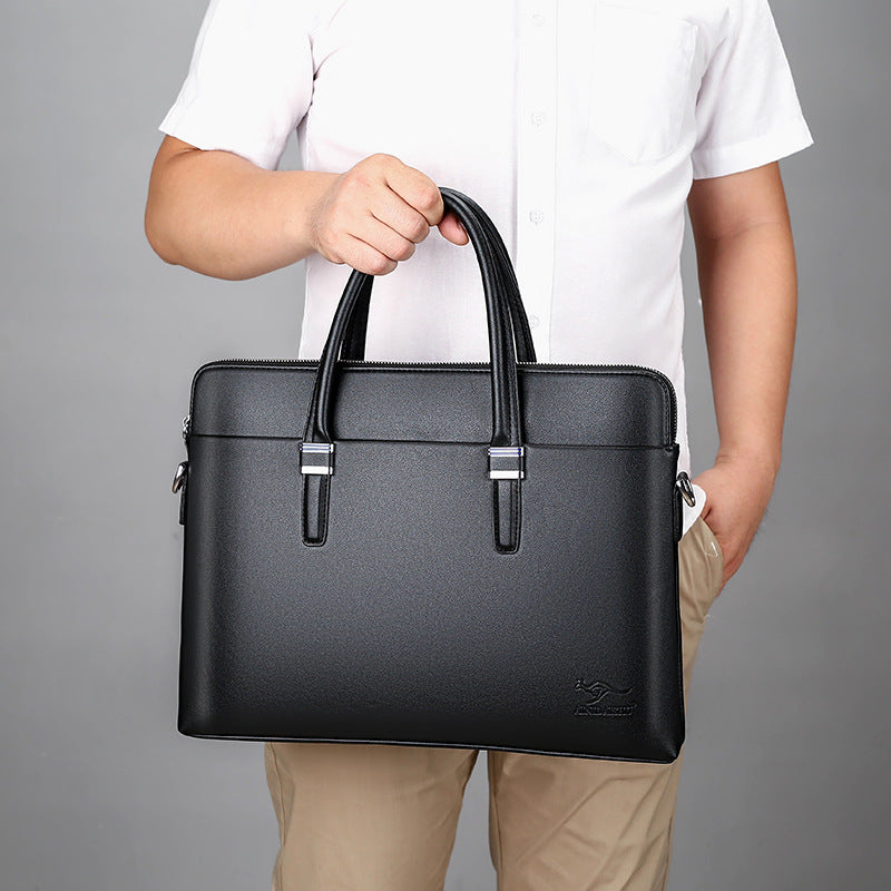 Men's Cool Business Computer Soft Leather Men's Handbags
