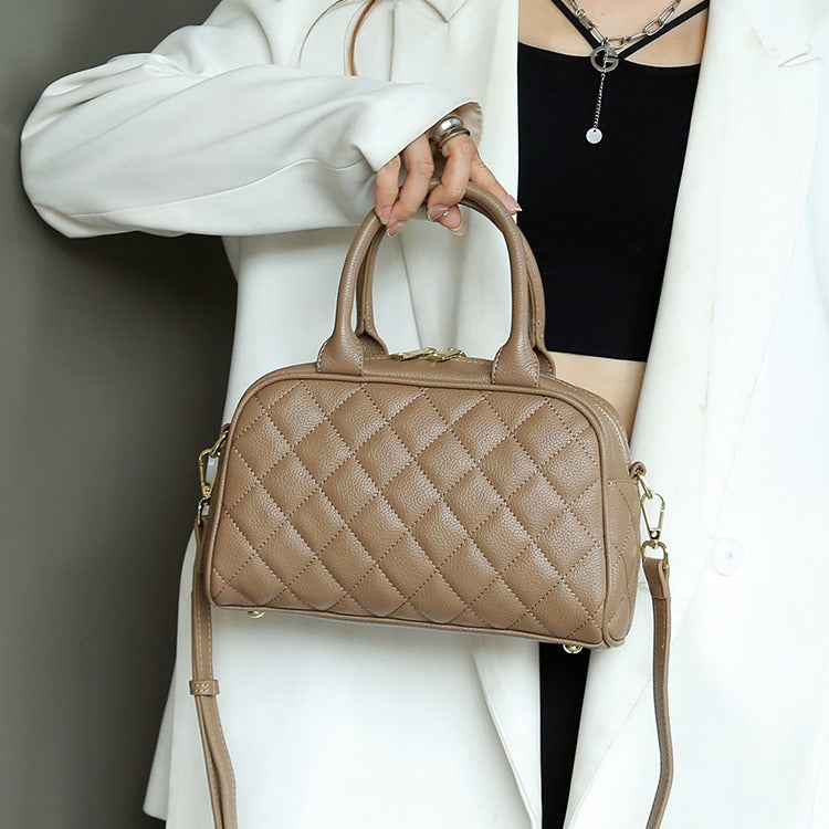 Classic Style Diamond Quilted Trendy Pillow Solid Crossbody Bags