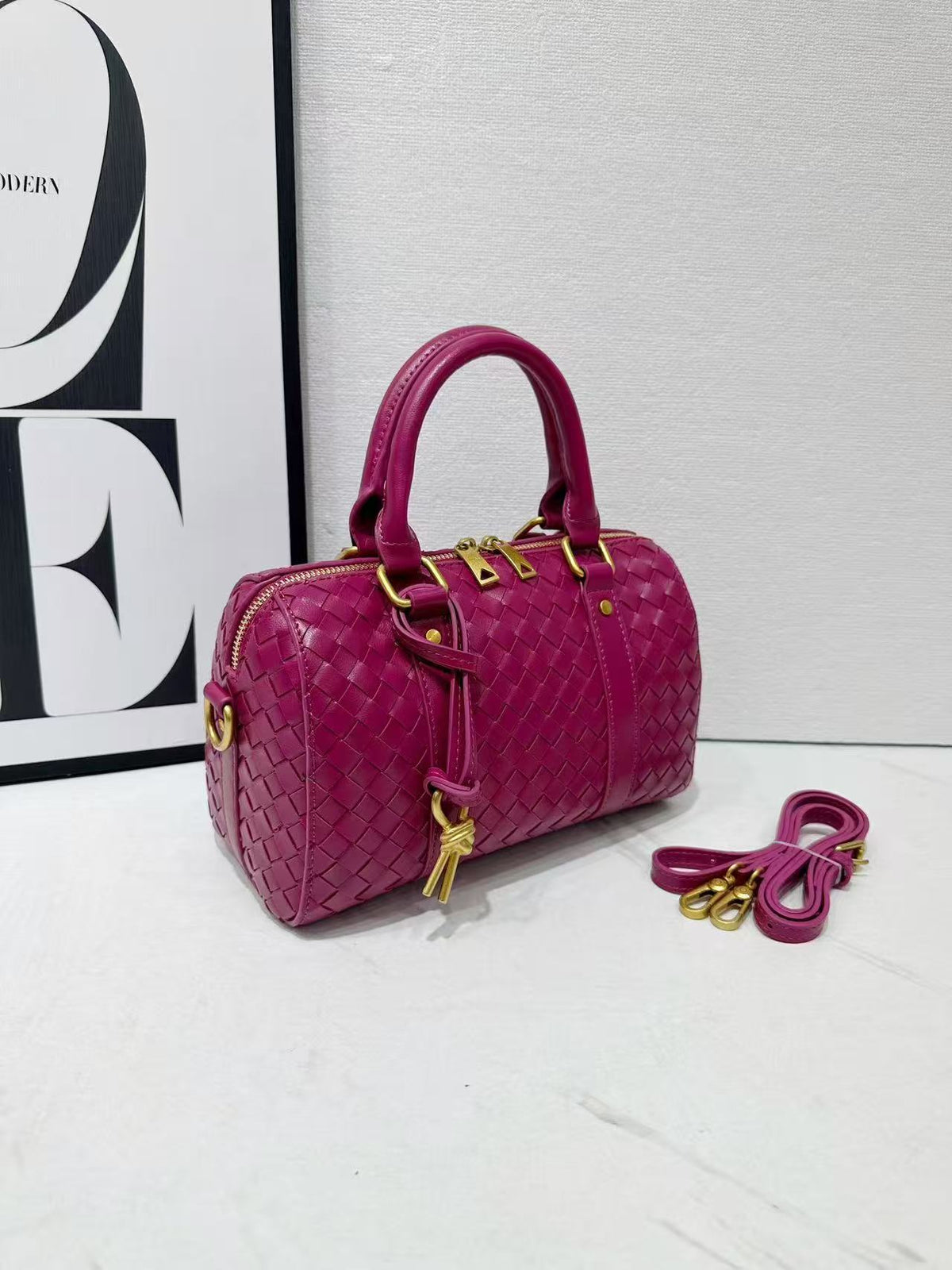 Versatile Women's Large Capacity Hand-woven Business Bags