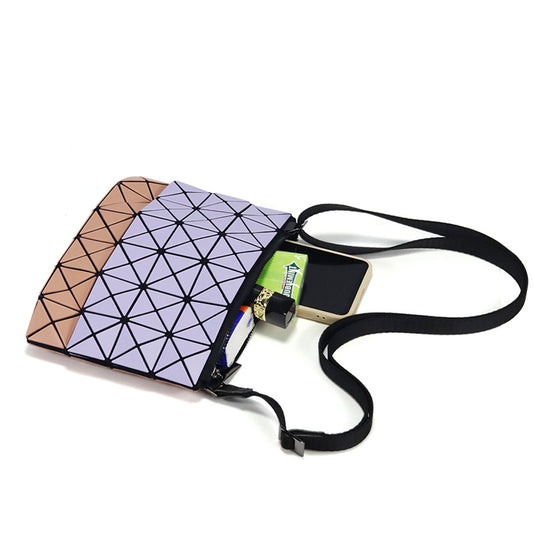Women's & Men's & Kangaroo Styled Geometric Rhombus Clutch Bucket Bags