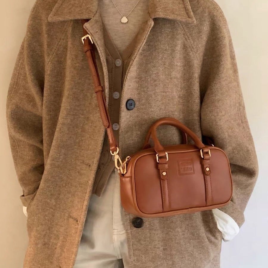 Women's Golden Autumn Postman Bowling Commuter Crossbody Bags