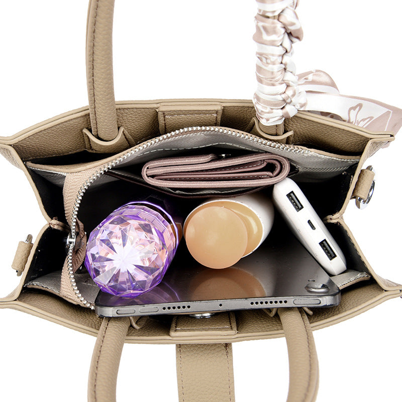 Women's Glamorous Lychee Pattern Commuter Counter Handbags