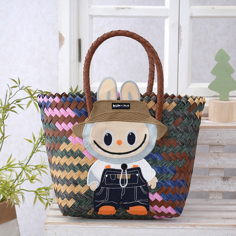 Women's Curtain Cloth Large Capacity Woven Gift Bags