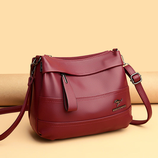 Women's Stitching Large Capacity Mom Fashion Soft Crossbody Bags