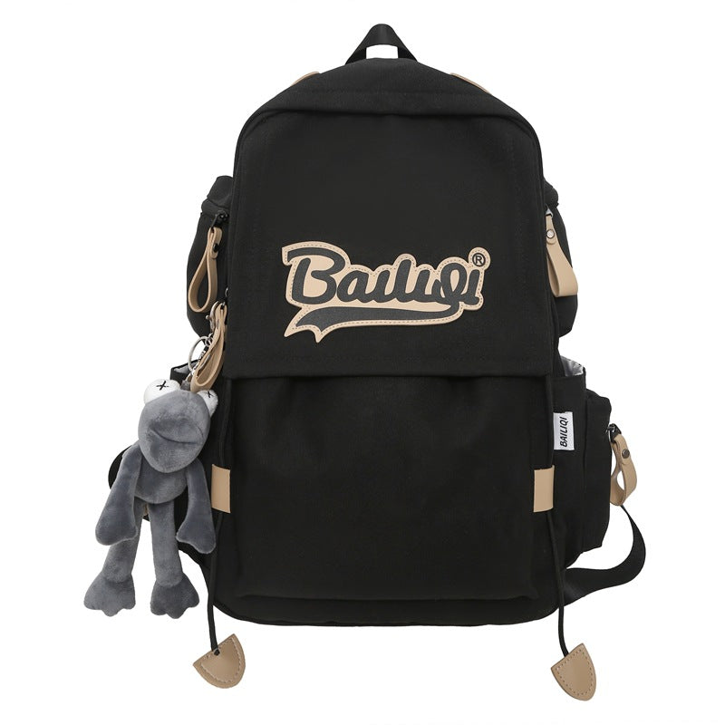 Men's Korean Contrast Color Trendy College Couple Backpacks