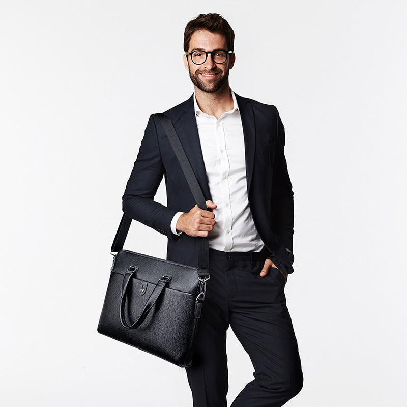 Men's Cattlehide Leather Fashion Leisure Senior Sense Bags