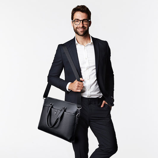 Men's Cattlehide Leather Fashion Leisure Senior Sense Bags