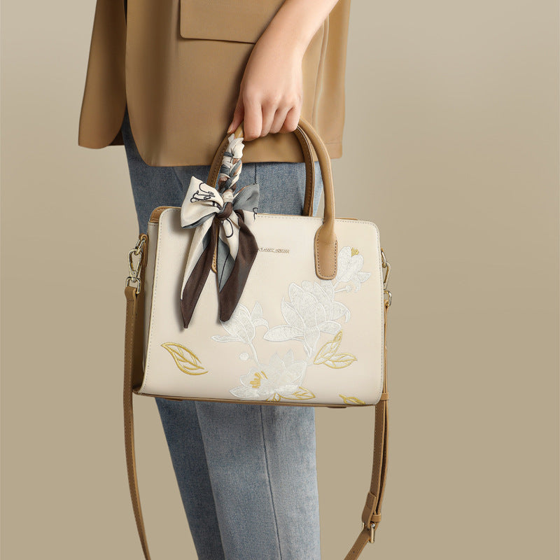 Women's Chinese Style Embroidery Commuter Mom Grandma Women's Messenger Bag