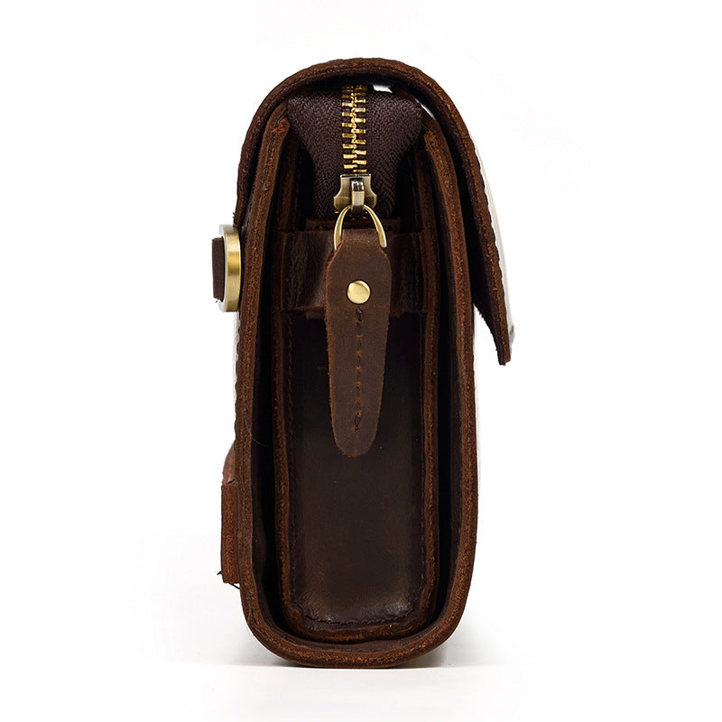 Horse Leather Clutch Large Capacity Vintage First Layer Men's Wallets