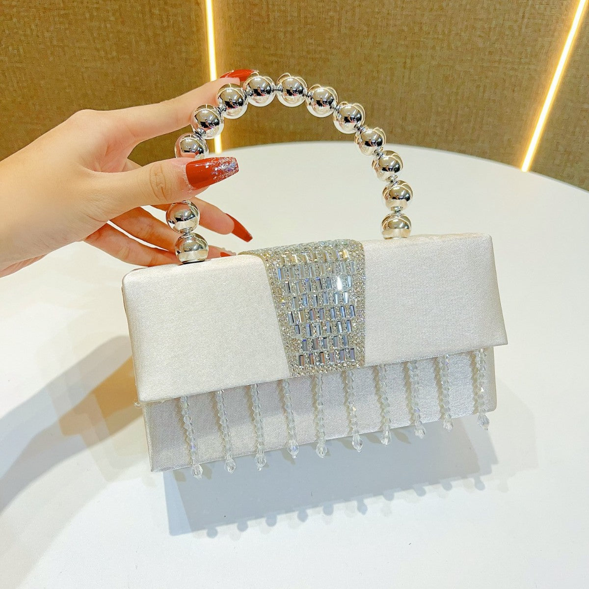 Classic Style Sequins Banquet Pearl Box Bags