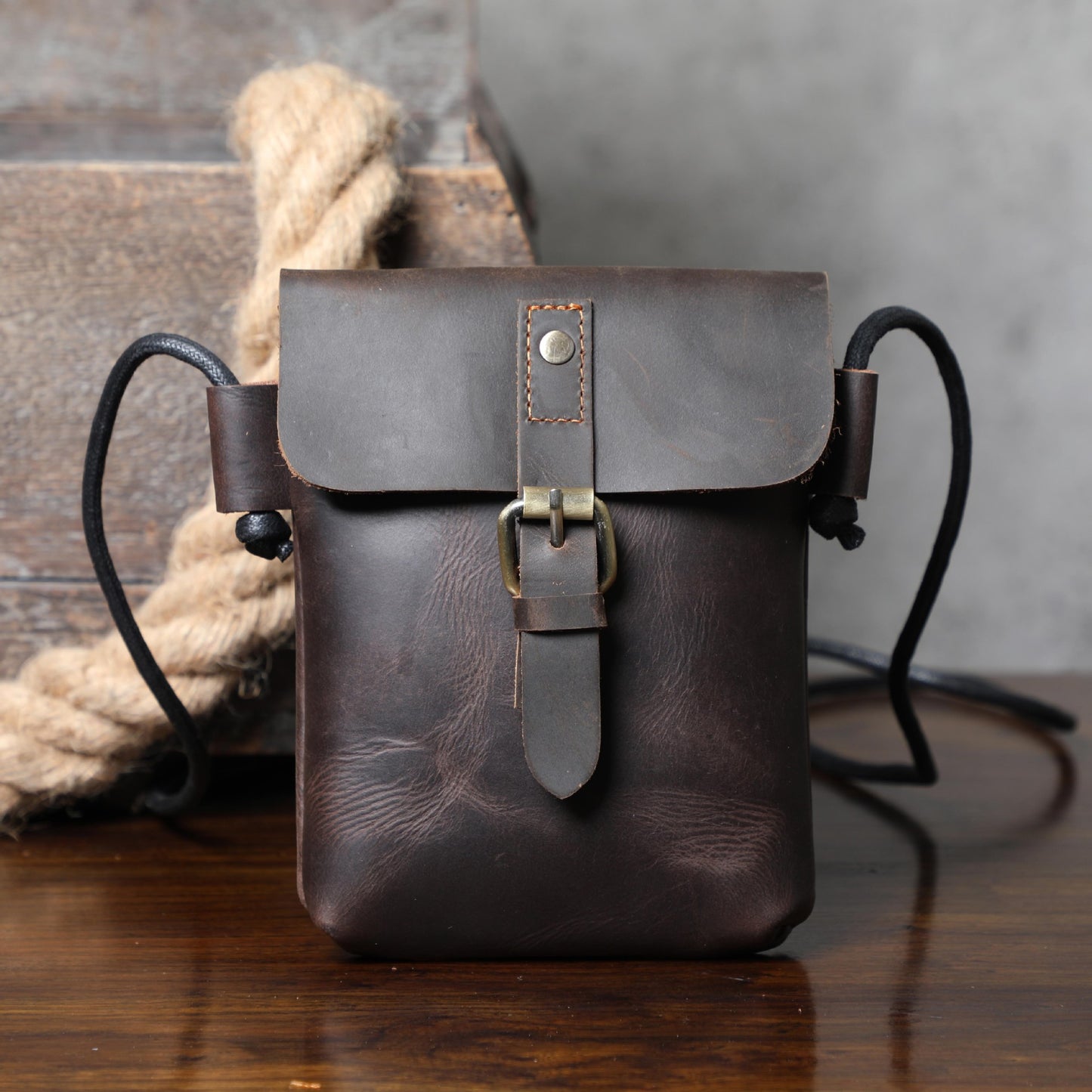 Simple Mobile Crazy Horse Leather Everyday Phone Bags