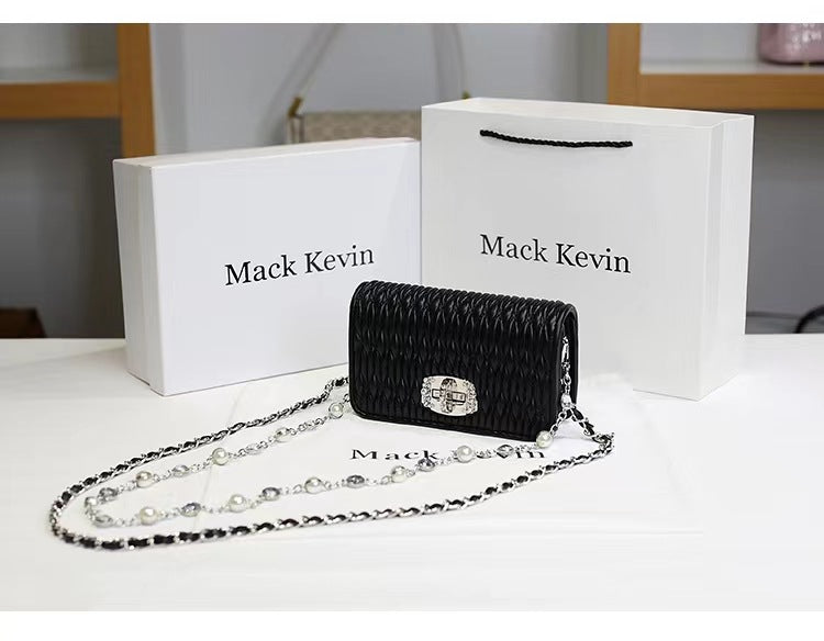 Women's Genuine Leather Trendy Niche High-grade Chain Waist Packs