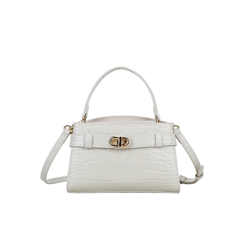 Crocodile Pattern Charles Keith Portable Kelly Female Women's Shoulder Bag