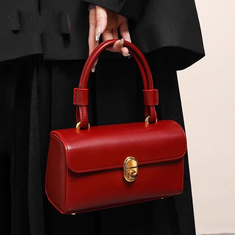 Women's Gift For Bride Wedding Red High-grade Portable Bags