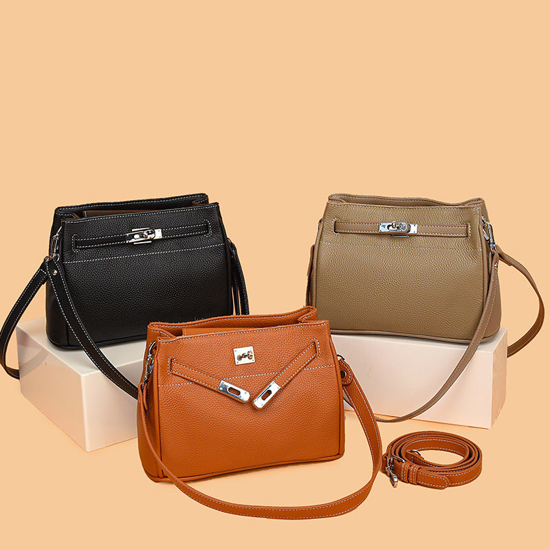 Women's Genuine Leather First Layer Cowhide Commuter Shoulder Bags