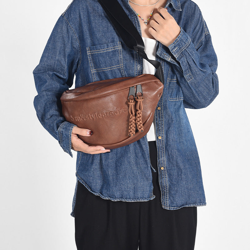 Women's & Men's & Acrylic Chain Stitching Couple Crossbody Bags