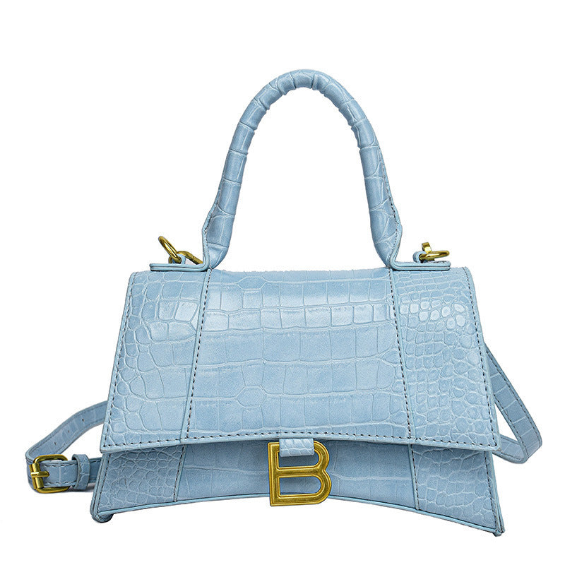 Women's Hourglass Crocodile Pattern Western Style Trendy High Quality Small Square Bags