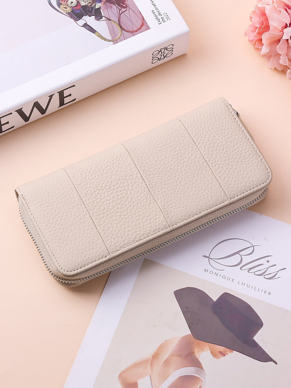 Women's Long Genuine Leather Large Capacity Mobile Ladies Wallet