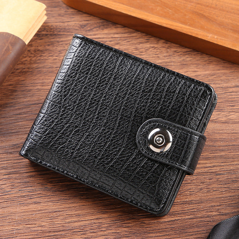Men's Leather Retro Short Business Fashion Male Coin Purses