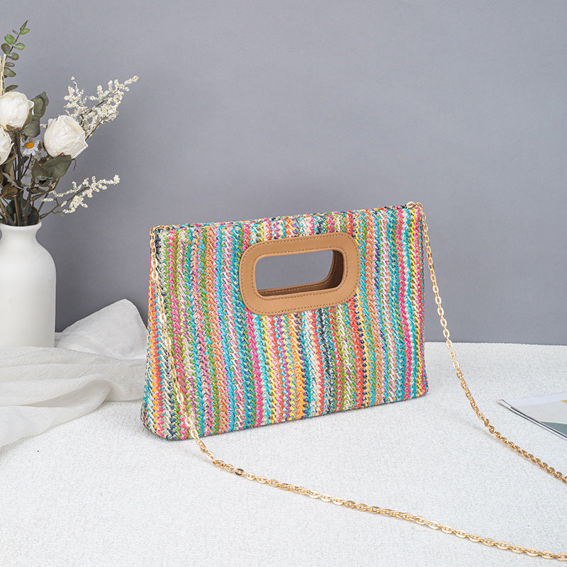 Women's Summer Popular Straw Woven Beach Fashion Women's Handbag