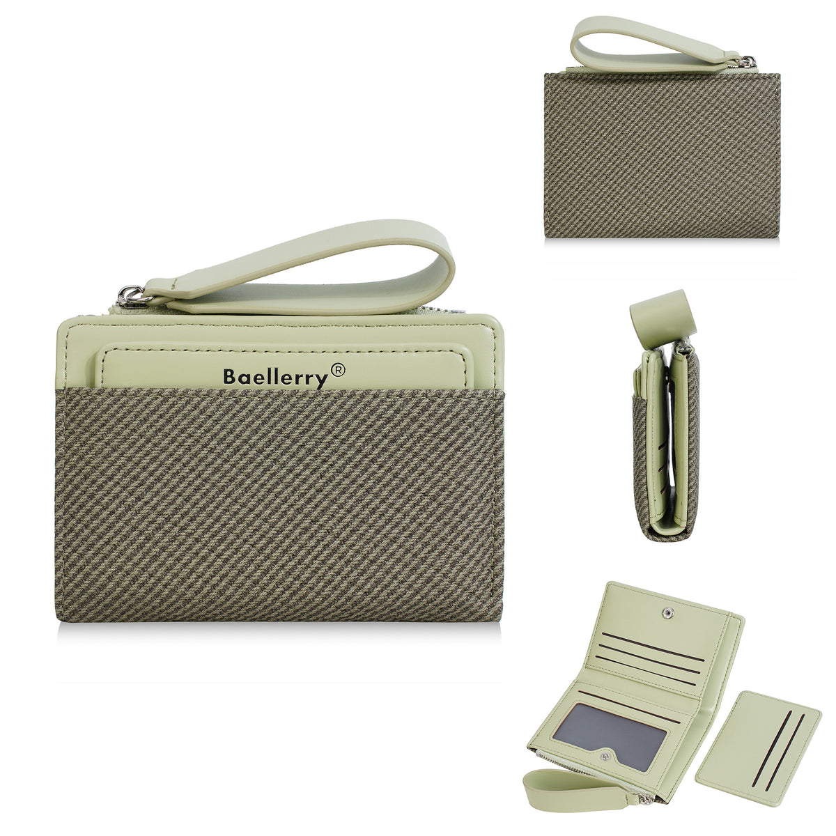 Women's Short High-grade Wrist Strap Fashion Zipper Ladies Wallet