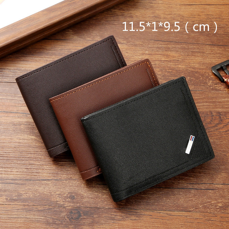 Men's Short Multiple Slots Male Youth Fashion Thin Large Capacity Horizontal Men's Wallets