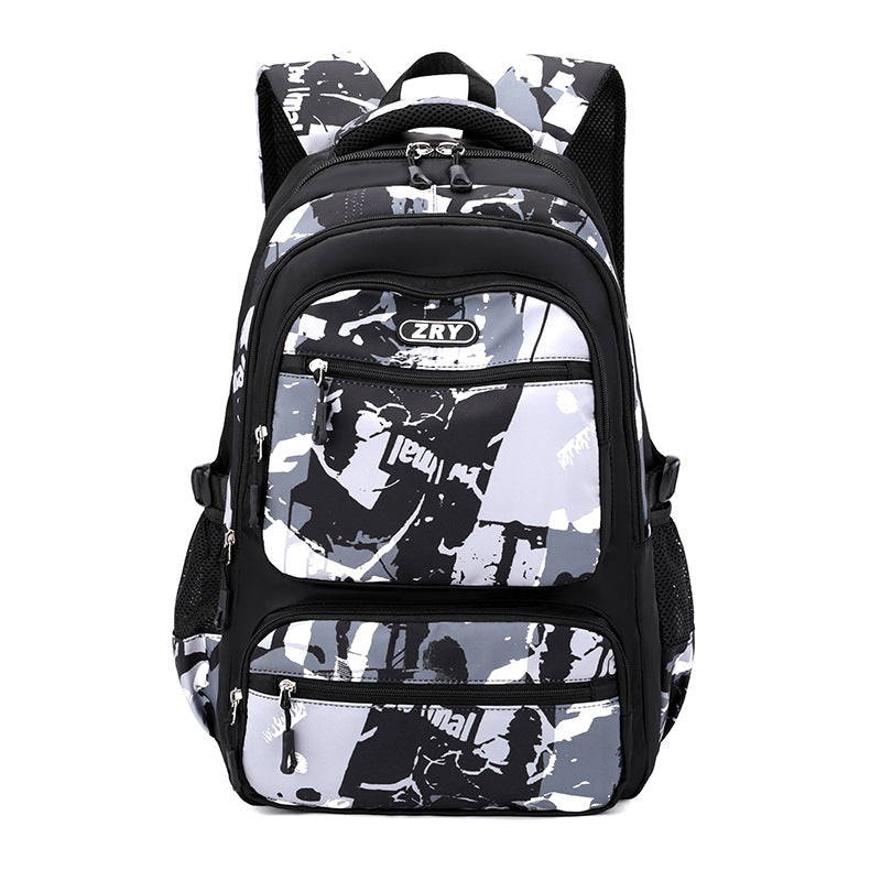 High Male Spine Protection Large Capacity Burden Middle School Students' Schoolbags