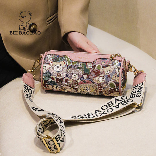 Women's Source Round Fashion Bear Lightweight Crossbody Bags