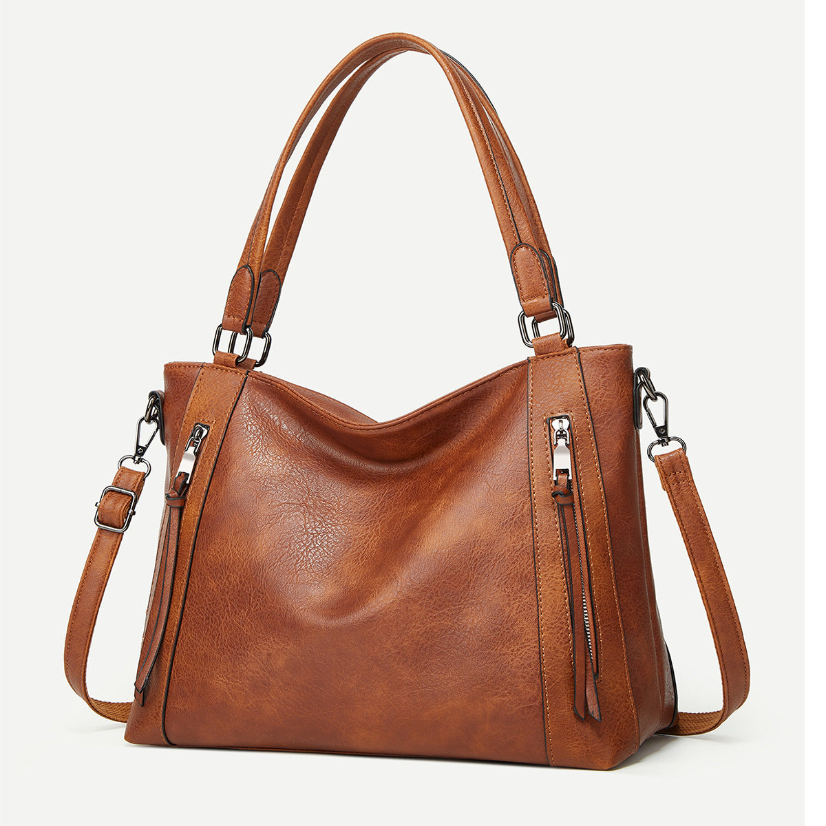 Women's Glamorous Elegant Soft Leather Big Handbags