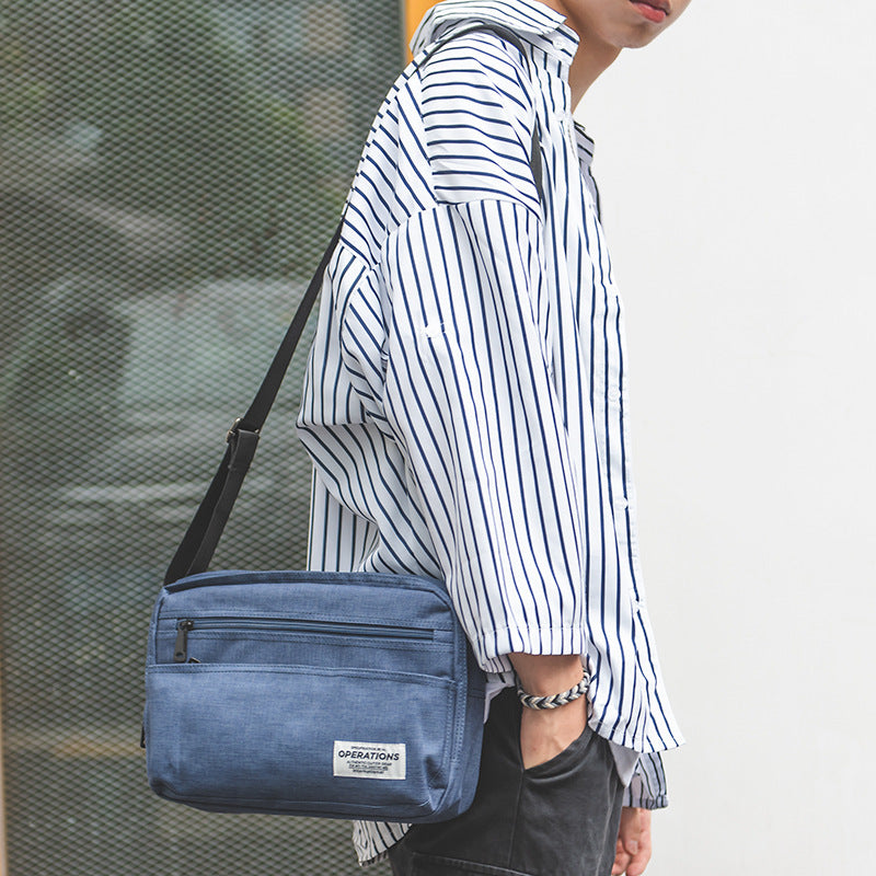 Men's Style Fashion Canvas Artistic Simple Men's Shoulder Bags