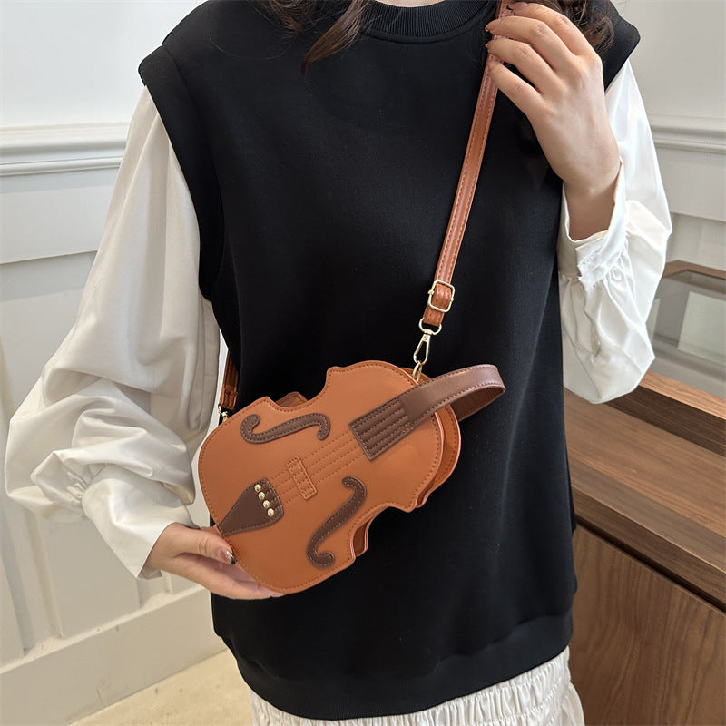 Women's Western Style Personalized Organ Guitar Retro Women's Shoulder Bag