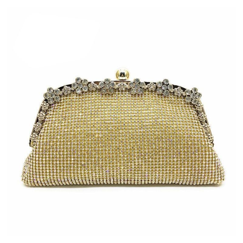 Women's Holding Dinner Flower Decorations Banquet Clutch Evening Bags