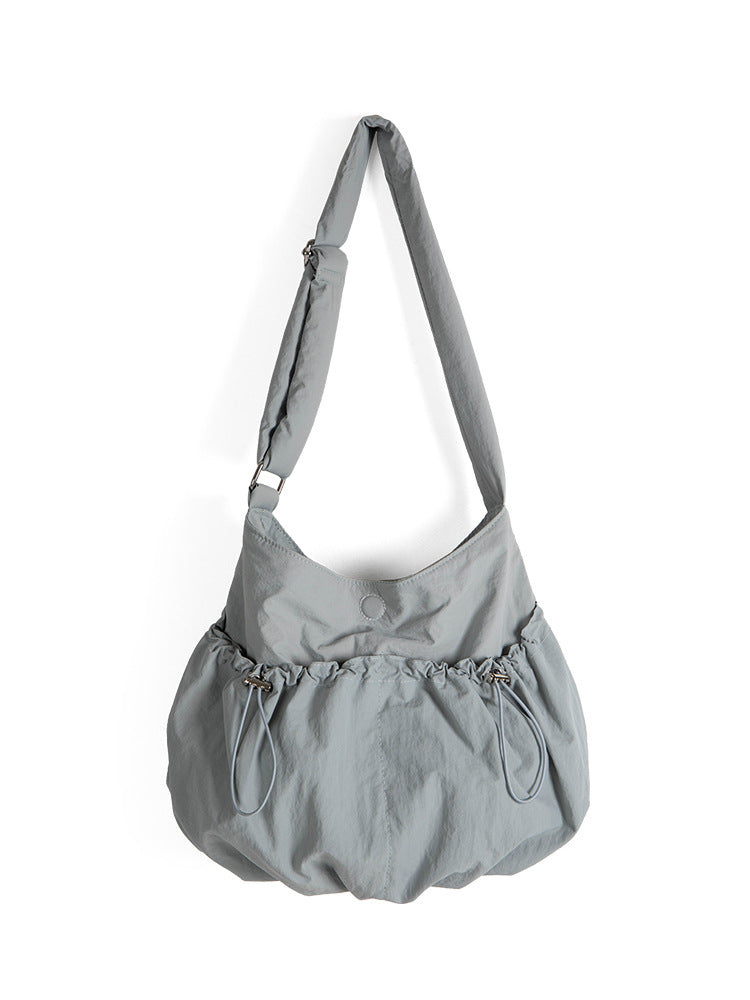 Women's Design Drawstring Ruffle Lightweight Versatile Large Crossbody Bags