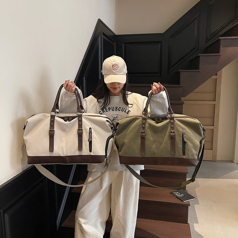 Men's Canvas Reticule Fashion Trendy Large Capacity Travel Bags