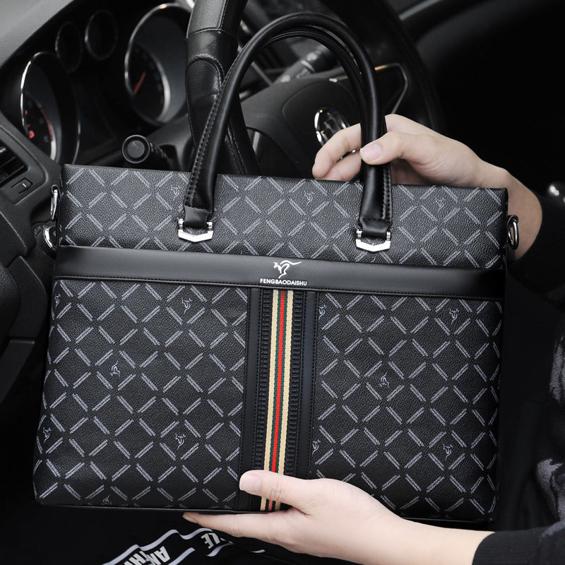 Men's Leather Business Large Capacity Brief Men's Briefcases