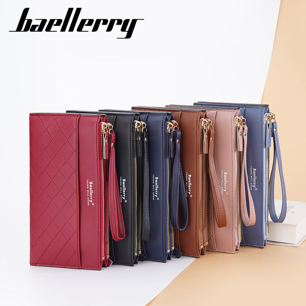 Women's Long Korean Style Versatile Double Zipper Ladies Wallet