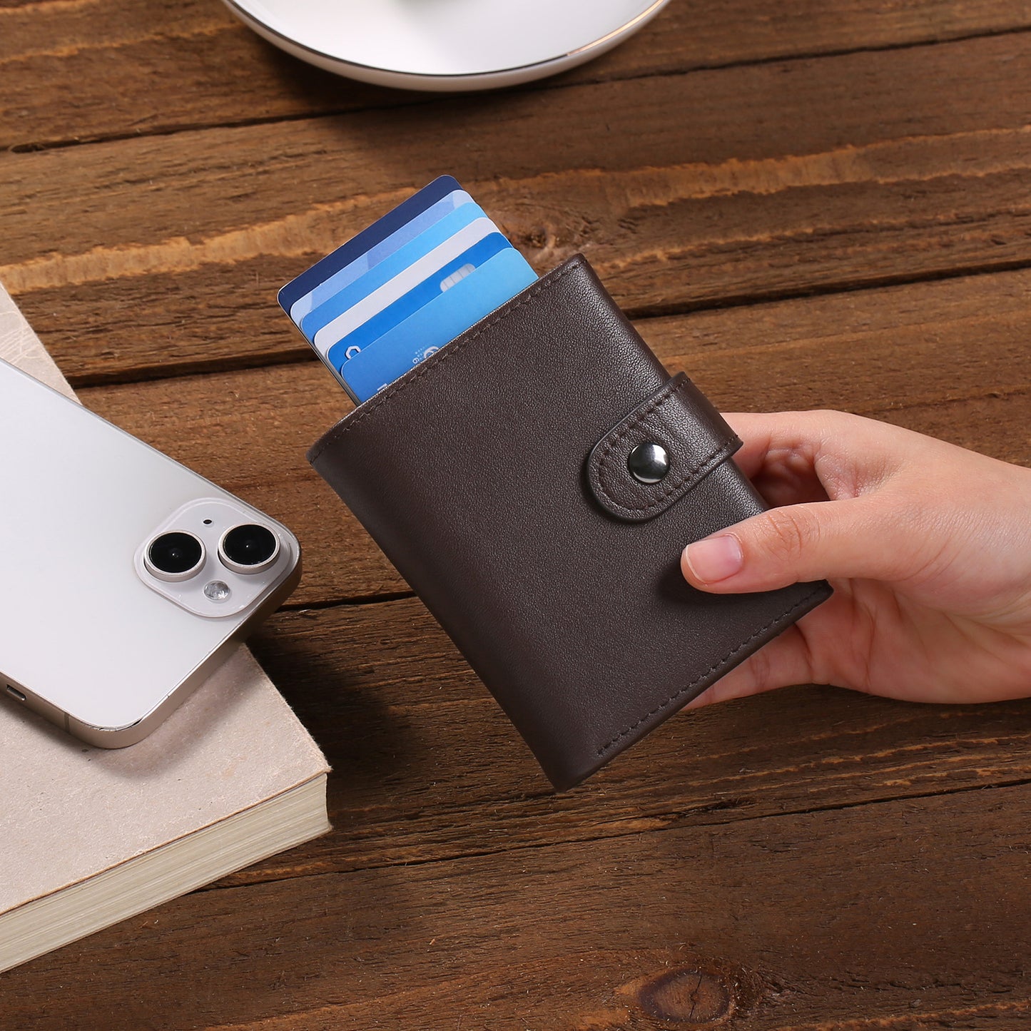 Men's Classy Comfortable Leather Automatic Cassette Men's Wallets