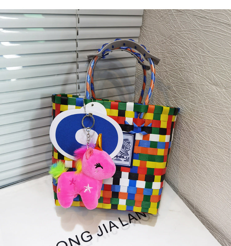 Women's Basket Thai Holiday Fashion Hand-woven Camouflage Bags