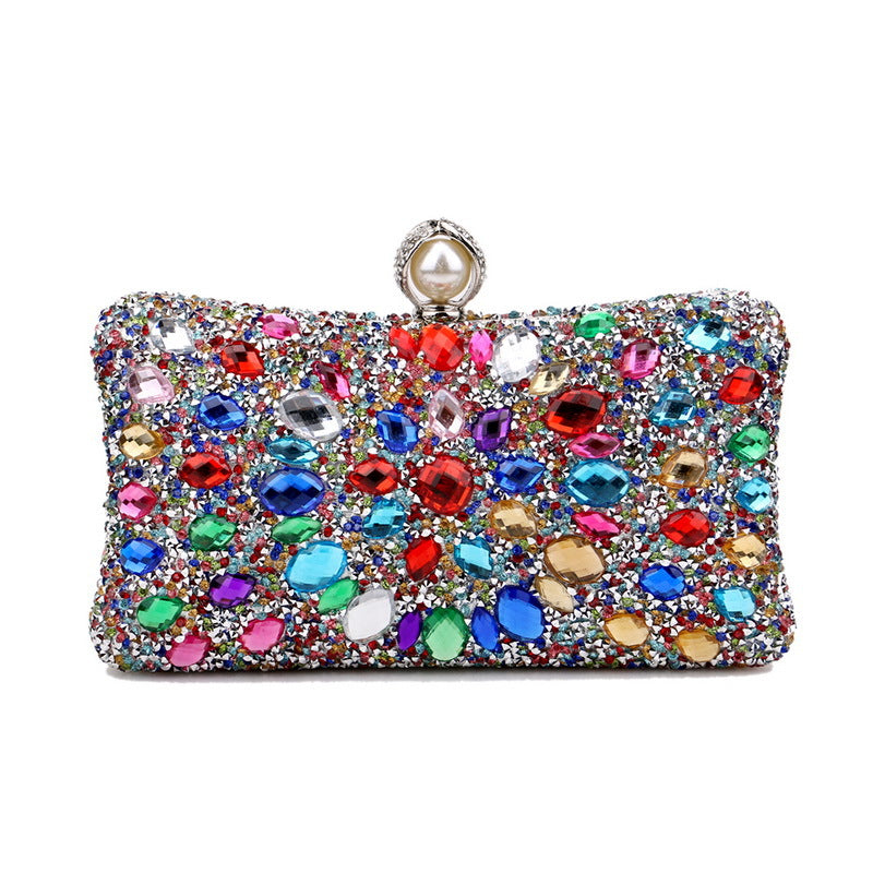 Women's Inlaid With Diamond Dinner High Sense Banquet Evening Bags