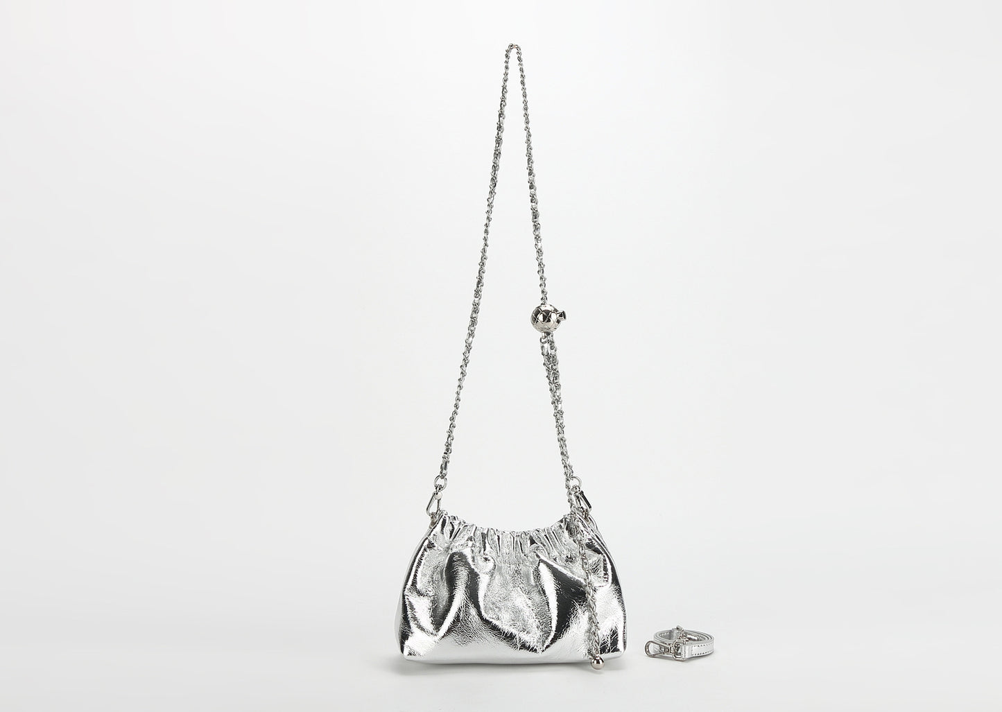 Women's Leather Folds Cloud Fashionable First Layer Shoulder Bags