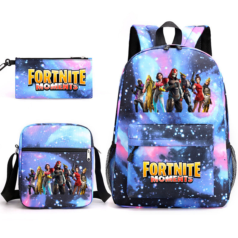 Durable Leo Massey Peripheral Printed Pencil Middle School Students' Schoolbags