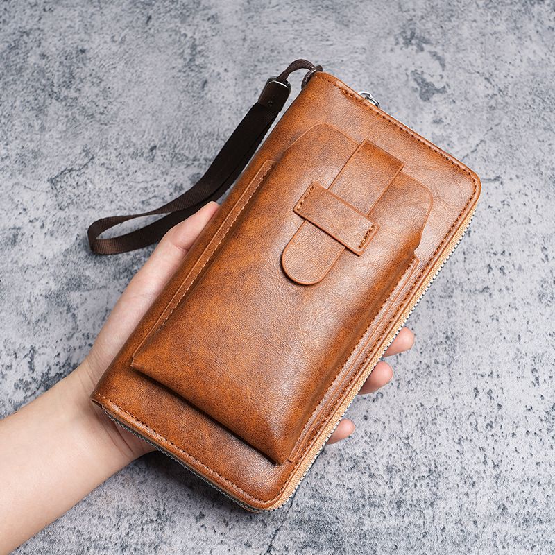 Men's Long Multi Slots Business Zipper Multifunctional Men's Wallet