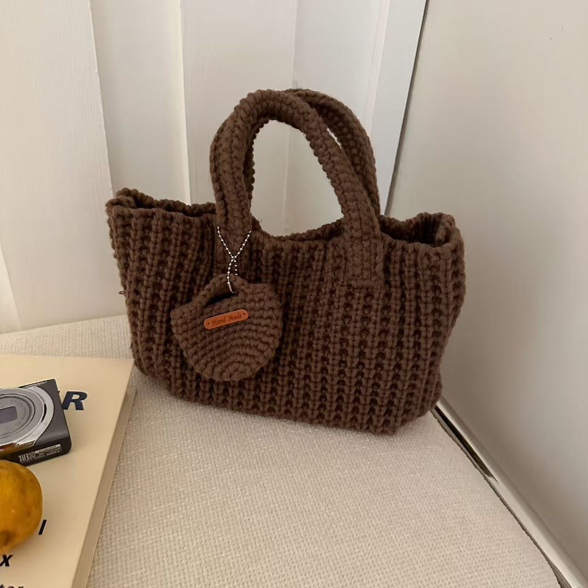Women's Underarm Retro Handmade Cotton Braided Lightweight Handbags