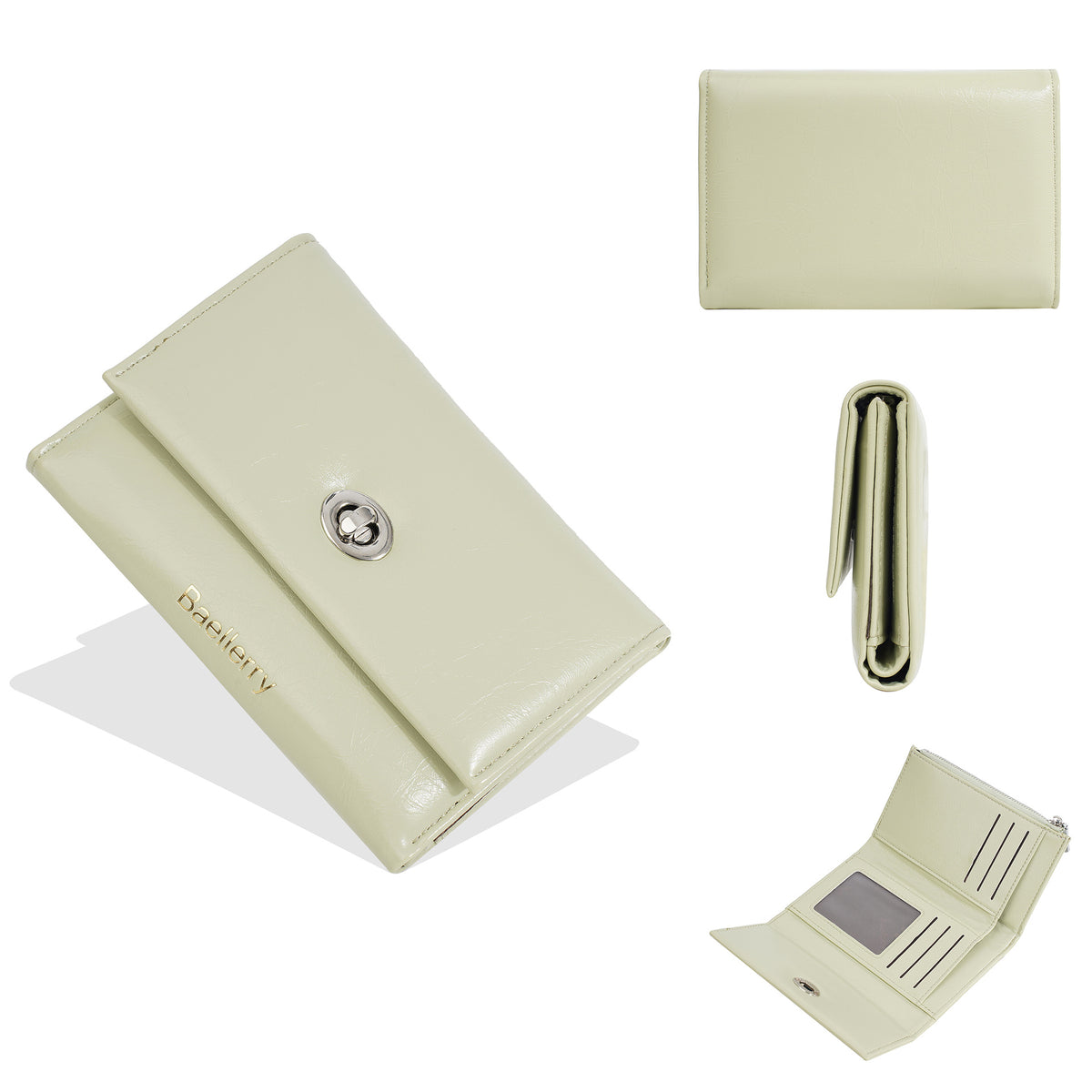 Women's Short High-grade Style Trifold Fashion Zip Ladies Wallet