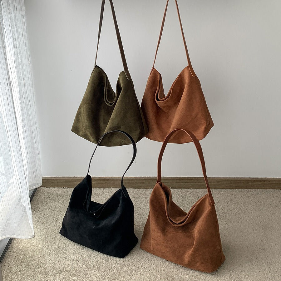 Style Plush Large Capacity Female Class Shoulder Bags