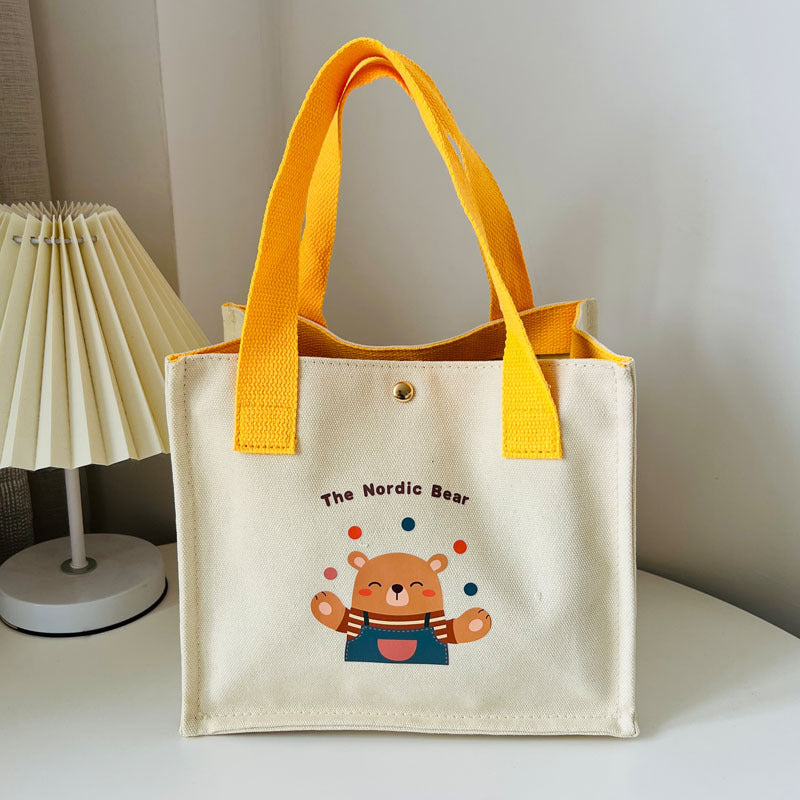 Canvas Printed Fashion Cute Lunch Hand Women's Handbag
