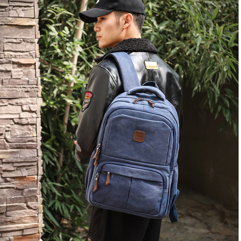 Men's Retro Large Capacity Leisure Trendy Canvas Backpacks