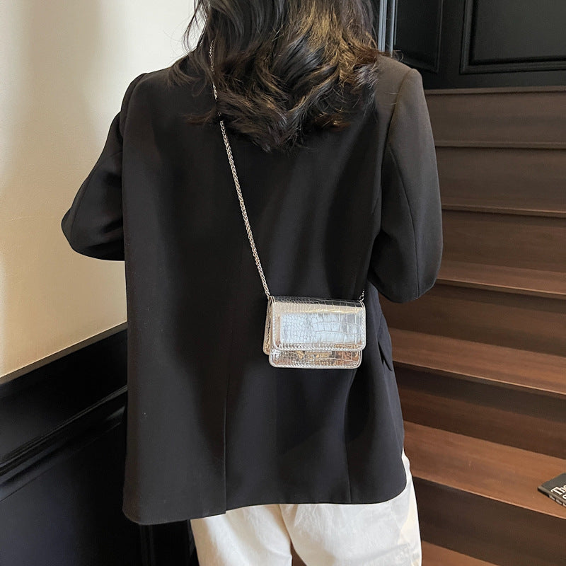 Western Style Design Popular Glossy Summer Fashion Simple Chain Women's Shoulder Bag